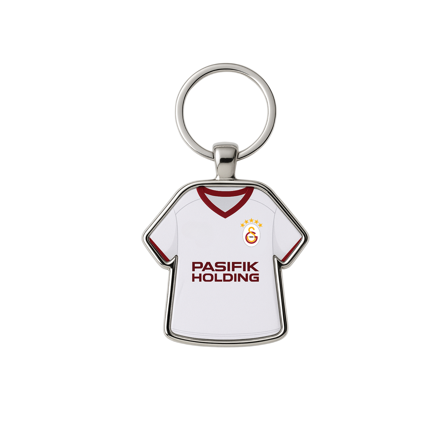 Galatasaray-Weiß-Schlüsselanhänger-Trikot-Trikotkey-Personalisert-Geschenk