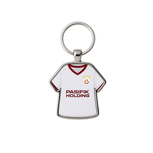 Galatasaray-Weiß-Schlüsselanhänger-Trikot-Trikotkey-Personalisert-Geschenk